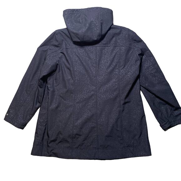 Calvin Klein Detachable Hood Water Resistant Breathable Jacket Sz 1X Black NWT - Picture 2 of 8